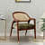 Upholstered Arm Chair In Walnut Finish - photo