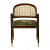 Upholstered Arm Chair In Walnut Finish - front_view