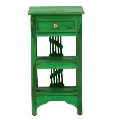 Amory Table In Rustic Green Finish - front_view