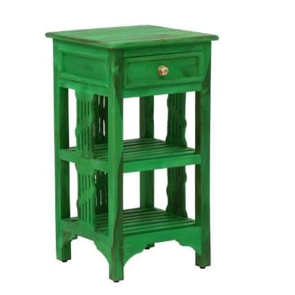 Amory Table In Rustic Green Finish - rear_view