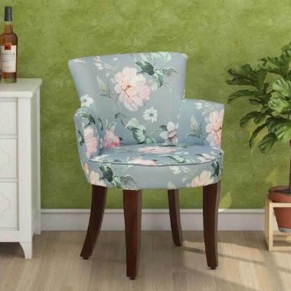 Saone Upholstered Lounge Chair In Blue Colour - photo