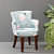 Saone Upholstered Lounge Chair In Blue Colour - rear_view