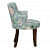 Saone Upholstered Lounge Chair In Blue Colour - left_view