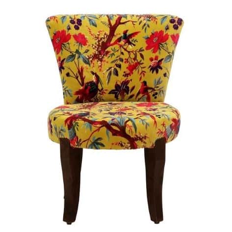 Emiko Solid Wood Slipper Chair In Multicolour - front_view