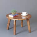 Cobb Solid Wood Coffee Table In Rustic Teak Finish - rear_view
