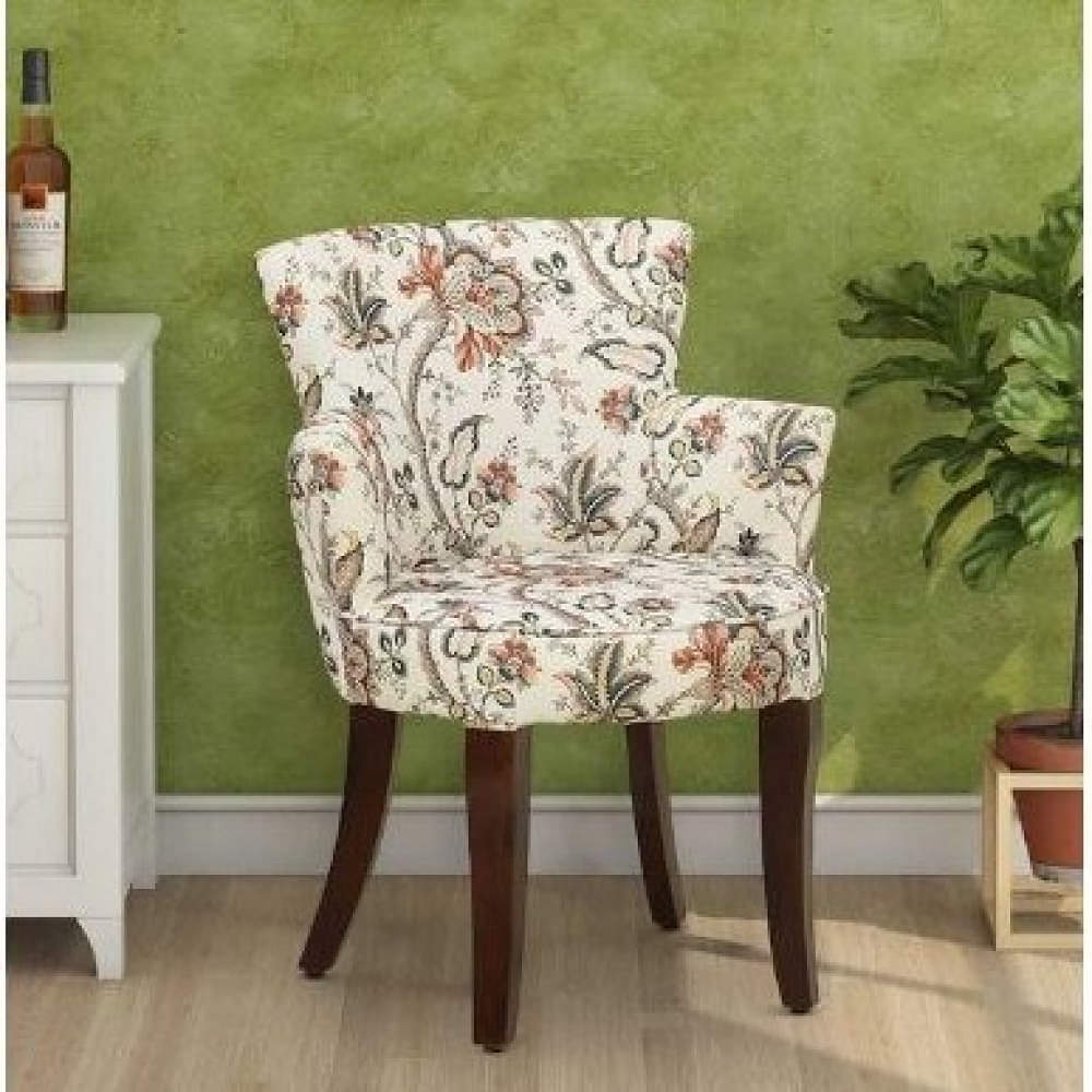 Saone Upholstered Lounge Chair In White Colour - photo