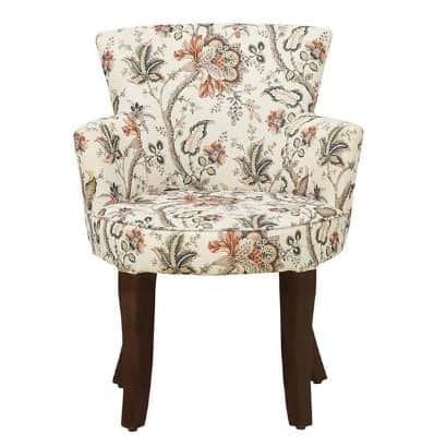 Saone Upholstered Lounge Chair In White Colour - front_view