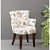 Saone Upholstered Lounge Chair In White Colour - rear_view