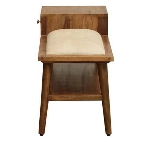 Zena Solid Wood Shoe Rack In Rustic Teak Finish