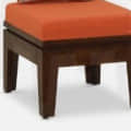 Flier Solid Wood Slipper Chair In Walnut Finish - top_view