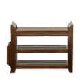 Aral Solid Wood Shoe Rack  In Provincial Teak Finish - front_view