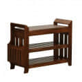 Aral Solid Wood Shoe Rack  In Provincial Teak Finish - rear_view