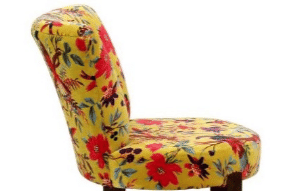 Emiko Solid Wood Slipper Chair In Multicolour - top_view