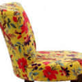 Emiko Solid Wood Slipper Chair In Multicolour - top_view