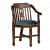 Aakruti Teak Wood Arm Chair (Set Of 2) In Teal Colour - rear_view