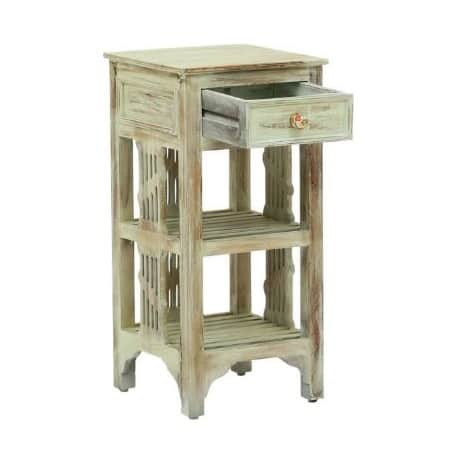 End Table (Rustic White) - rear_view