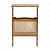 Veronika Teak Wood End Table Cum Magazine Holder With Cane In Natural Finish - front_view