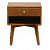 Ivey Solid Wood Bedside Table In Rustic Teak Finish - front_view