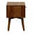 Ivey Solid Wood Bedside Table In Rustic Teak Finish - left_view