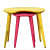 Reiner Solid Wood End Table In Yellow & Pink Finish - front_view