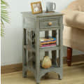 Amory End Table In Rustic Grey Finish - photo