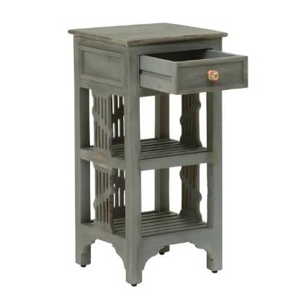 Amory End Table In Rustic Grey Finish
