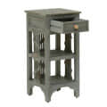 Amory End Table In Rustic Grey Finish - rear_view