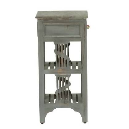 Amory End Table In Rustic Grey Finish
