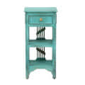 Amory End Table In Rustic Blue Finish - front_view