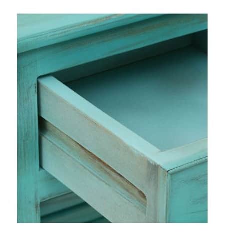 Amory End Table In Rustic Blue Finish - top_view