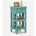 Amory End Table In Rustic Blue Finish - rear_view