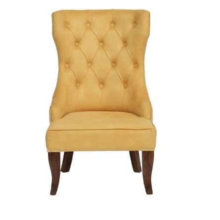 Elice Wing Chair In Yellow Colour - front_view