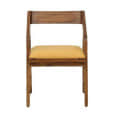Garden Solid Wood Arm Chair In Rustic Teak Finish - front_view