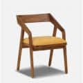 Garden Solid Wood Arm Chair In Rustic Teak Finish - rear_view