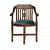 Aakruti Teak Wood Arm Chair In Teal Colour - front_view