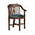 Aakruti Teak Wood Arm Chair In Teal Colour - left_view