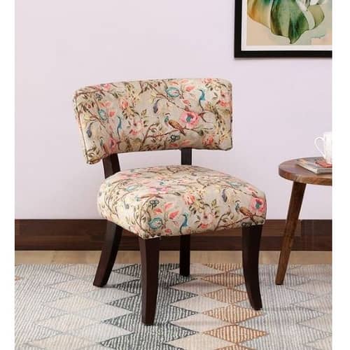 Esme Solid Wood Slipper Chair In Multicolour