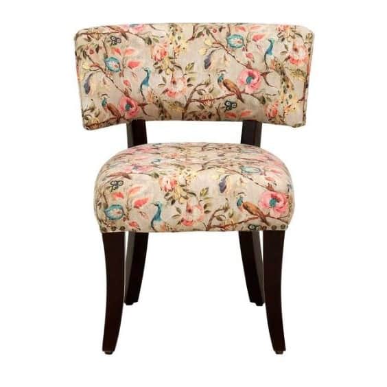 Esme Solid Wood Slipper Chair In Multicolour - front_view