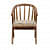 Aadya Teak Wood Upholstered Armchair In Natural Finish - front_view