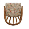 Aadya Teak Wood Upholstered Armchair In Natural Finish - top_view