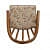 Aadya Teak Wood Upholstered Armchair In Natural Finish - top_view