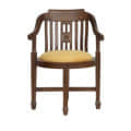 Aakruti Teak Wood Arm Chair In Yellow Colour - front_view