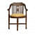 Aakruti Teak Wood Arm Chair In Yellow Colour - front_view