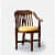 Aakruti Teak Wood Arm Chair In Yellow Colour - rear_view