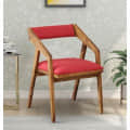 Carden Solid Wood Arm Chair In Rustic Teak Finish - photo