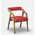 Carden Solid Wood Arm Chair In Rustic Teak Finish - rear_view