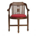 Aakruti Teak Wood Arm Chair (Set Of 2) In Red Colour - front_view