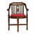 Aakruti Teak Wood Arm Chair (Set Of 2) In Red Colour - front_view