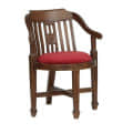 Aakruti Teak Wood Arm Chair (Set Of 2) In Red Colour - rear_view
