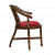 Aakruti Teak Wood Arm Chair (Set Of 2) In Red Colour - left_view